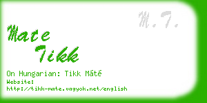 mate tikk business card