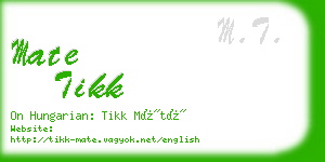 mate tikk business card